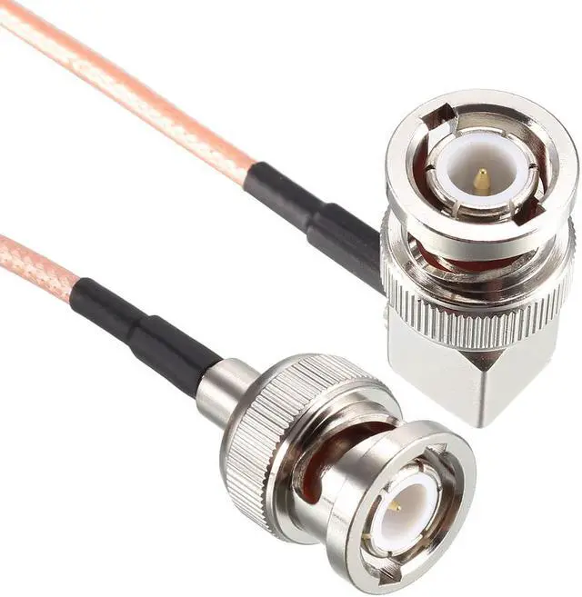 Alt view image 3 of 4 - BNC Male to BNC Male Right Angle Coax Cable RG316 RF Coaxial Cable 0.5 ft