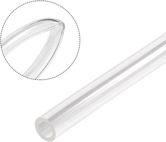 Main image of PVC Clear Vinly Tubing,12mm ID x 16mm OD,5 Meter/16.4ft,Plastic Flexible Hose Tube,Flex Pipe for Water,Beverage Pump
