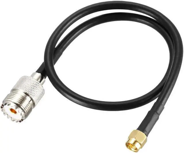 Main image of RF Coax Cable RP-SMA Male to UHF SO-239 Female Coaxial Cable 16 Inch