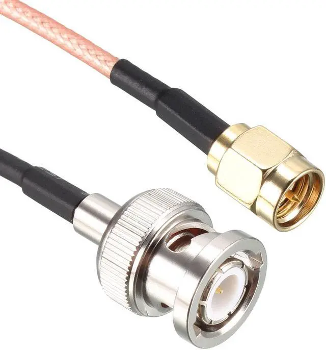 Alt view image 3 of 4 - RG316 Coaxial Cable with BNC Male to SMA Male Connectors 50 Ohm 1.5 ft