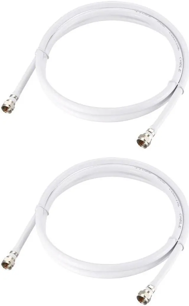 Main image of RG6 Coaxial Cable With F Type Male to F Type Male Connectors 4 ft 2pcs