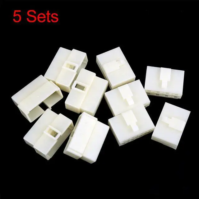 Alt view image 2 of 4 - 5 Sets 6.3mm 8 Pin Car Automotive Electrical Wire Connector Male Female Housing