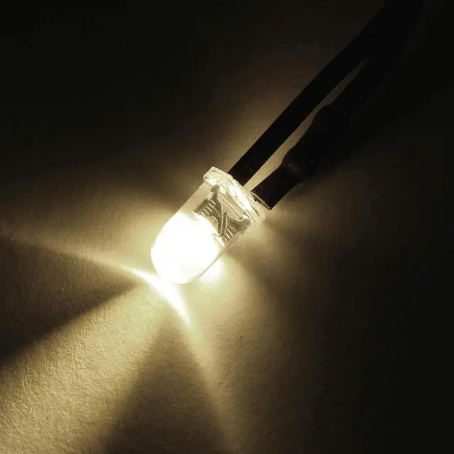 Alt view image 2 of 8 - Prewired LED Light , DC 24V 20mA - 5mm Warm White Pre-Wired Round Top Bulb Lamp for DIY Boat Parties ( 10PCS )