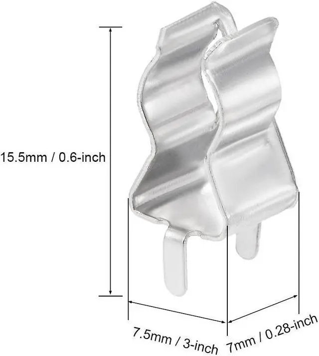 Alt view image 3 of 4 - Fuse Clips for 6mm x 30mm Glass Ceramic Tube Holder Clamps 20pcs
