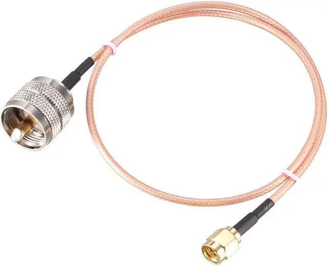 Main image of SMA Male to UHF PL-259 Male RG316 RF Coaxial Coax Cable 1.5 ft