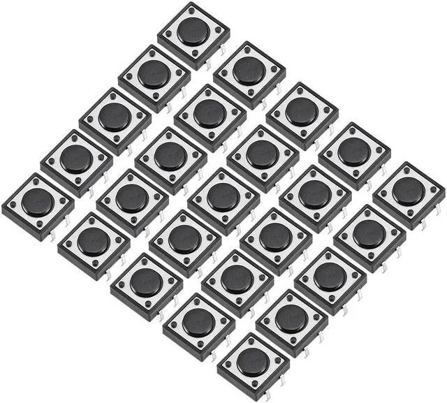 Main image of 12x12x4.3mm Panel Mini/Micro/Small PCB Momentary Tactile Tact Push Button Switch DIP 25PCS