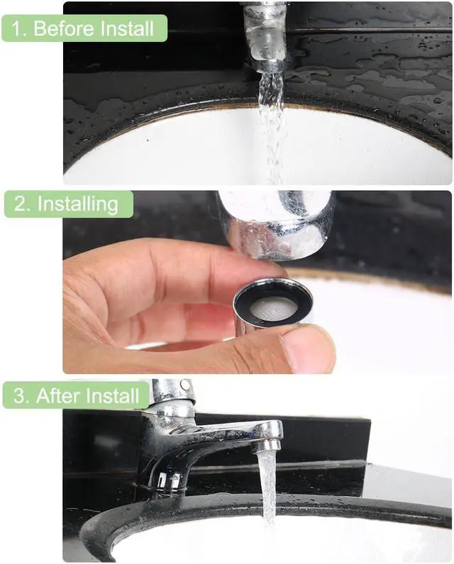Alt view image 6 of 7 - 5pcs M18 Faucet Aerators Universal Female Faucet Aerator Nozzle Replacement Part for Lavatory Kitchen Sink Faucet Bidet Faucet