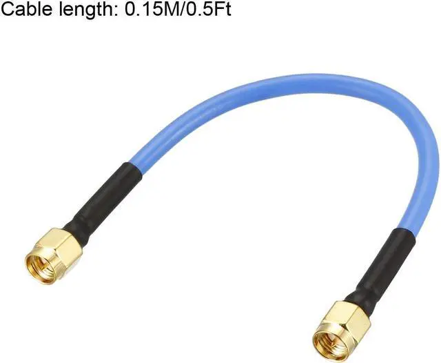 Alt view image 4 of 4 - SMA Male to SMA Male Right Angle Coaxial Cable 50 ohm 0.15M/0.5Ft RG402