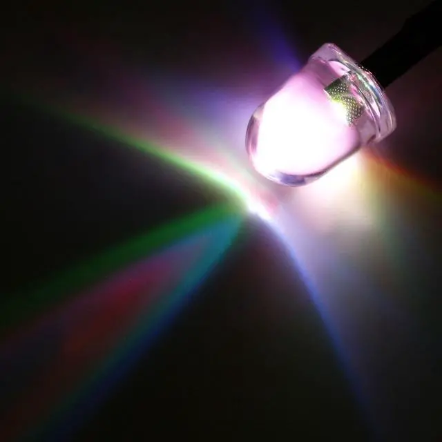 Alt view image 4 of 5 - 1Pcs 10mm Pre Wired LED, 7 Colors Slow Flashing DC3-6V Clear Lens, Light Emitting Diodes