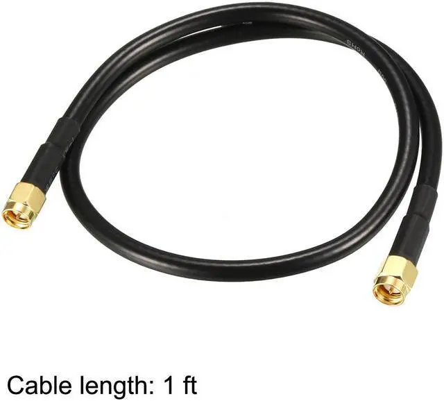 Alt view image 4 of 4 - Antenna Extension Cable SMA Male to SMA Male Coaxial Cable RG58 50 Ohm 1 ft 2pcs
