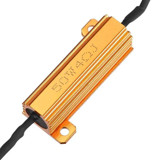 Alt view image 2 of 4 - 2pcs 50W 4 ohm Load Resistor Fix LED Bulb Fast Hyper Flash, Blink Error Code, Warning Cancellor for LED Turn Signal Lights or LED License Plate Light