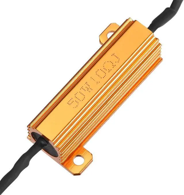 Alt view image 2 of 4 - 2pcs 50W 10 ohm Load Resistor Fix LED Bulb Fast Hyper Flash, Blink Error Code, Warning Cancellor for LED Turn Signal Lights or LED License Plate Light