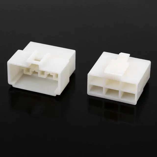 Alt view image 4 of 4 - 10 Sets 6.3mm 6 Pin Car Automotive Electrical Wire Connector Male Female Housing