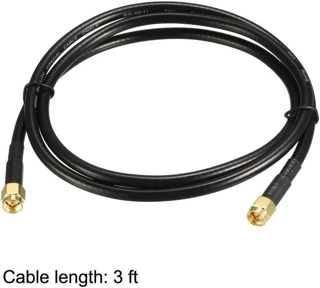 Alt view image 4 of 4 - Antenna Extension Cable SMA Male to SMA Male Coaxial Cable RG58 50 Ohm 3 ft 2pcs