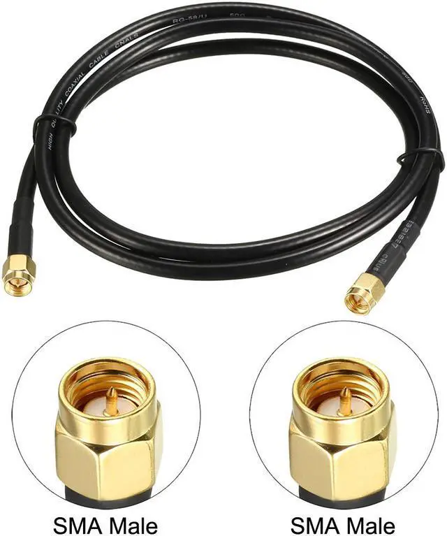 Alt view image 2 of 4 - Antenna Extension Cable SMA Male to SMA Male Coaxial Cable RG58 50 Ohm 3 ft