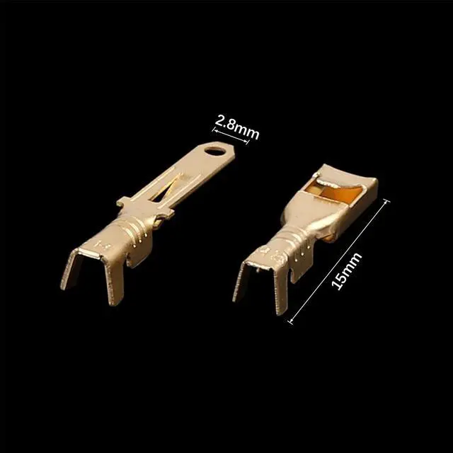 Alt view image 4 of 6 - 5 Sets 2.8mm 3 Pin Car Electrical Wire Connector Male Female Terminal Housing