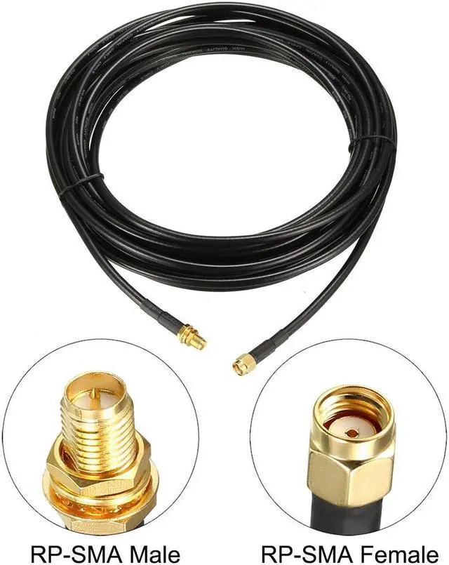 Alt view image 2 of 4 - Antenna Extension Cable RP-SMA Male to RP-SMA Female Coax Cable 26 Ft RG58