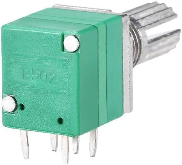 Alt view image 3 of 3 - Potentiometer With Switch B5K Ohm Variable Resistors Single Turn Rotary Carbon Film Taper RV097NS 2pcs