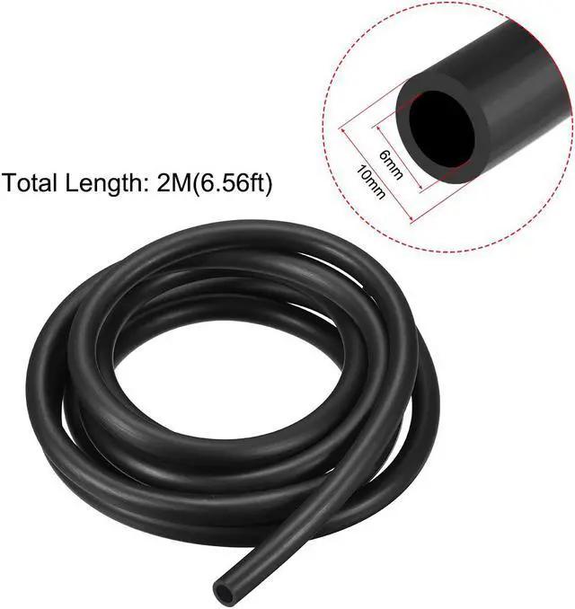 Alt view image 2 of 2 - Fuel Line Hose,NBR,6mm ID x 10mm OD,2M/6.56FT,Diesel Petrol Water Hose Engine Pipe Tubing
