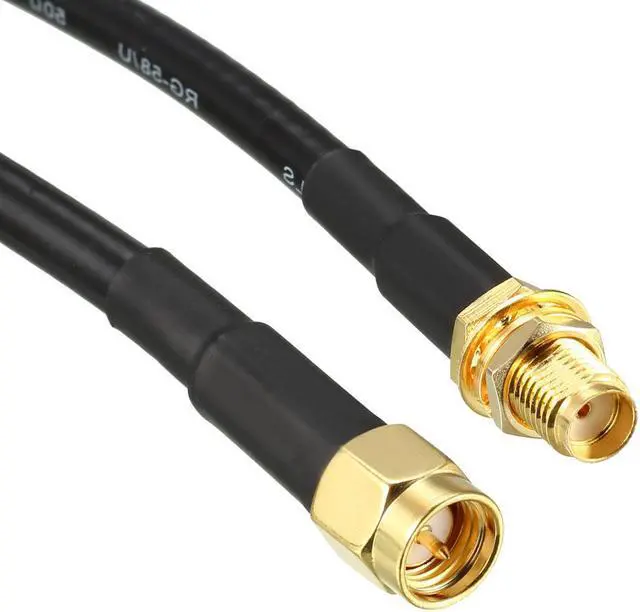 Alt view image 3 of 4 - Antenna Extension Cable SMA Male to SMA Male Coaxial Cable RG58 50 Ohm 33 ft