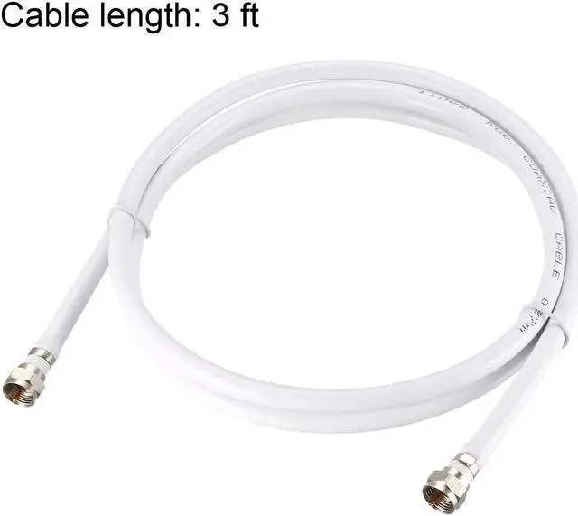 Alt view image 4 of 4 - RG6 Coaxial Cable With F Type Male to F Type Male Connectors 3 ft