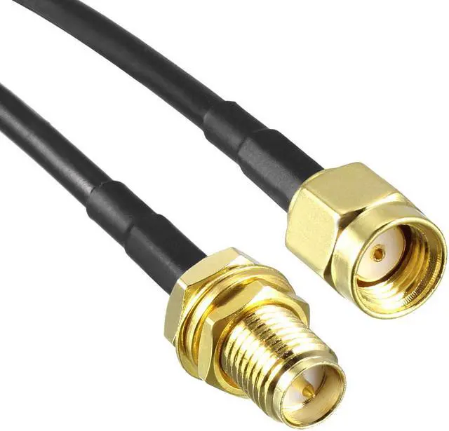 Alt view image 3 of 4 - Antenna Extension Cable RP-SMA Male to RP-SMA Female Low Loss RG174 3.3 ft 2pcs