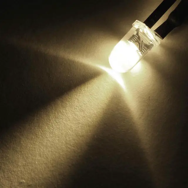 Alt view image 4 of 4 - Prewired LED Light , DC 3-5V 20mA - 3mm Warm White Pre-Wired Bulb Lamp ( 10PCS )