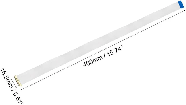 Alt view image 2 of 4 - Flexible Flat Cable, 30 Pins 0.5mm Pitch 400mm FPC FFC Flexible Ribbon Cable for LCD TV Car Audio DVD Player Laptop (B Type)