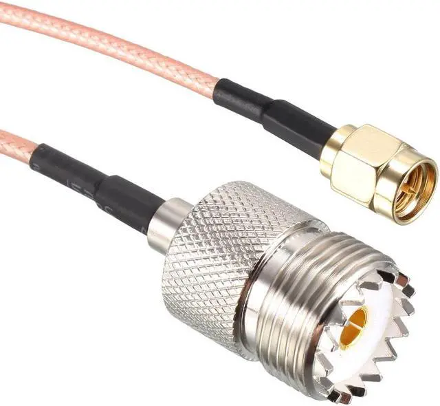 Alt view image 3 of 4 - SMA Male to UHF SO-239 Female RF Coaxial Cable Low Loss RG316 Antenna Cable 3ft
