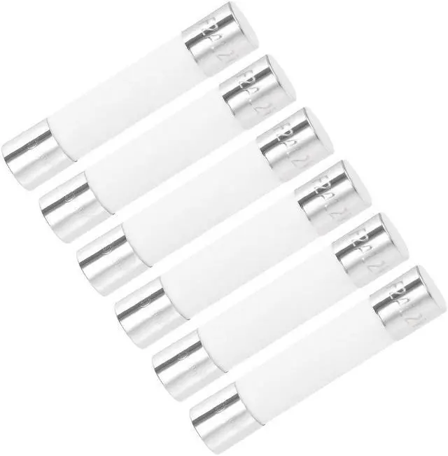 Main image of Automotive Cartridge Fuses 2A 250V 6x30mm Ceramic Fast Blow Replacement for Car Amplifier Energy Saving Lamp Ballast 6pcs
