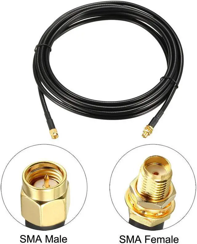 Alt view image 2 of 4 - Antenna Extension Cable SMA Male to SMA Male Coaxial Cable RG58 50 Ohm 33 ft