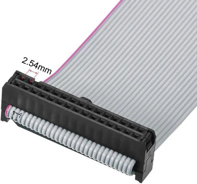 Alt view image 3 of 5 - IDC Wire Flat Ribbon Cable FC/FC Connector A-type 30 Pins 2.54mm Pitch 1m Length Gray