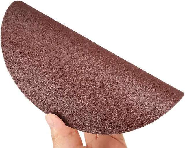 Alt view image 4 of 5 - 8-inch Hook and Loop Sanding Discs, 120-Grits Aluminum Oxide Flocking Sandpaper for Random Orbital Sander 15pcs