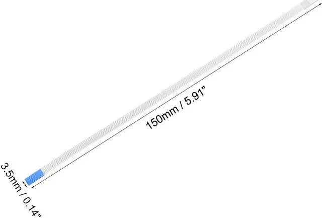 Alt view image 3 of 4 - Flexible Flat Cable, 6 Pins 0.5mm Pitch 150mm FPC FFC Flexible Ribbon Cable for LCD TV Car Audio DVD Player Laptop 10Pcs (B Type)