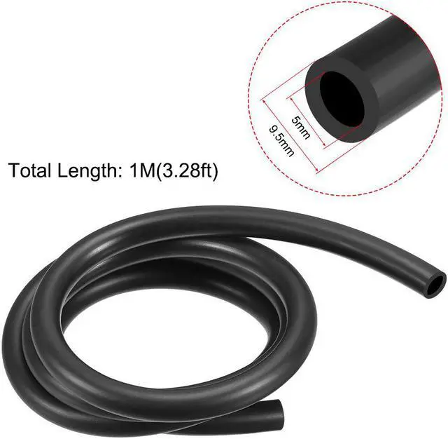 Alt view image 2 of 2 - Fuel Line Hose,NBR,5mm ID x 10mm OD,1M/3.28FT,Diesel Petrol Water Hose Engine Pipe Tubing