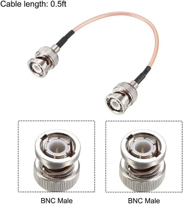 Alt view image 2 of 4 - BNC Male to BNC Male Coax Cable RG316 Low Loss RF Coaxial Cable 50 ohm 0.5 ft
