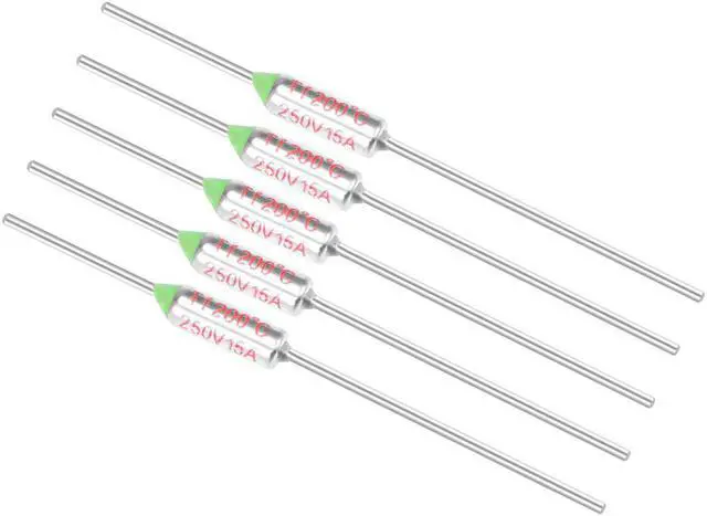 Main image of Thermal Fuse 250V 15A TF 200 Celsius Degree Temperature Electrical Circuit Cutoff 5pcs