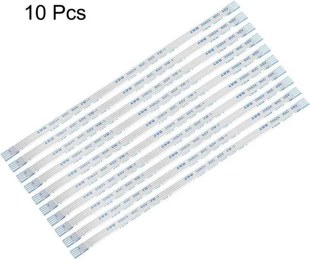 Alt view image 2 of 5 - Flexible Flat Cable,150mm 1mm Pitch 4 Pins FPC FFC Flexible Ribbon Cable for LCD TV Car Audio DVD Player 10Pcs (A type)