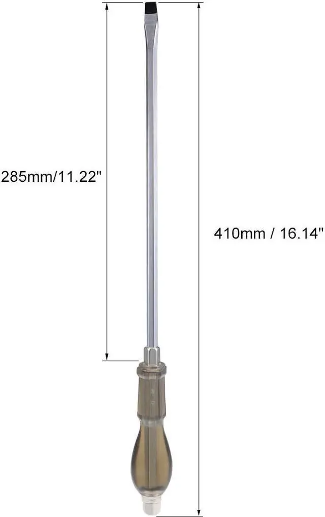Alt view image 3 of 6 - 9mm Slotted Impact Screwdriver, 12-Inch Keystone Demolition Driver Magnetic, 2 Pack
