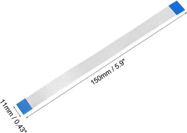 Alt view image 3 of 4 - Flexible Flat Cable,150mm 1mm Pitch 10 Pins FPC FFC Flexible Ribbon Cable for LCD TV Car Audio DVD Player Laptop 10Pcs (A type)