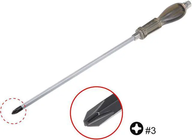 Alt view image 6 of 7 - #3 Phillips Impact Screwdriver, 12-Inch Cross Point Keystone Demolition Driver