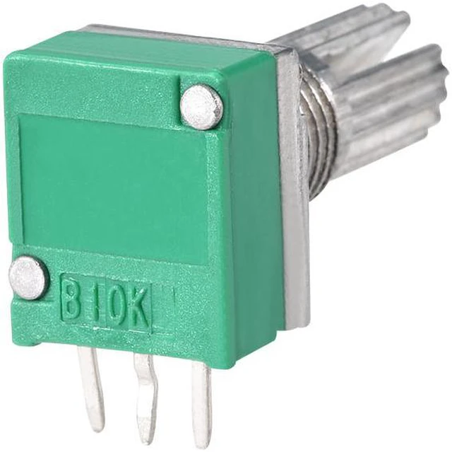 Alt view image 3 of 3 - Potentiometer B10K Ohm Variable Resistors Single Turn Rotary Carbon Film Taper RV097NS 10pcs