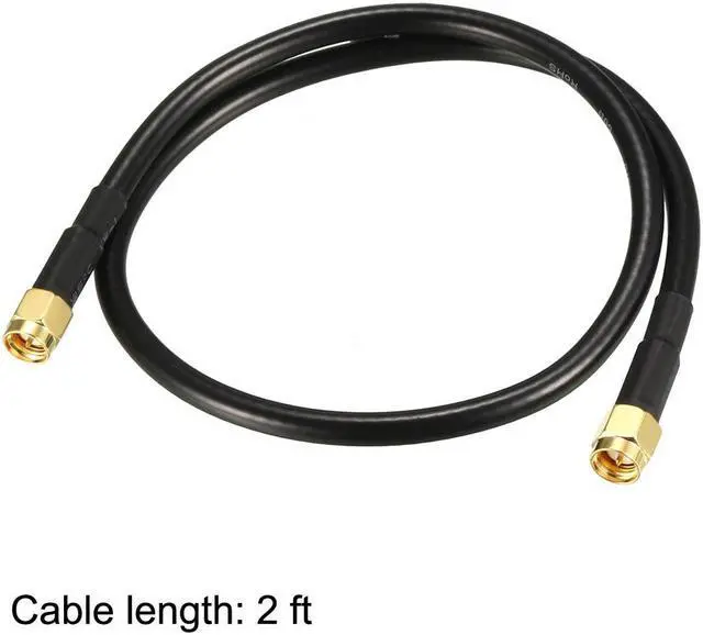 Alt view image 4 of 4 - Antenna Extension Cable SMA Male to SMA Male Coaxial Cable RG58 50 Ohm 2 ft 2pcs