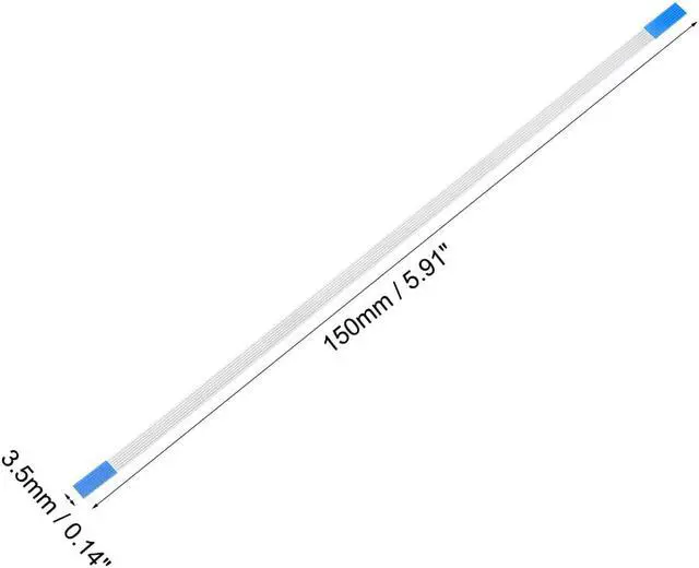 Alt view image 3 of 4 - Flexible Flat Cable, 6 Pins 0.5mm Pitch 150mm FPC FFC Flexible Ribbon Cable for LCD TV Car Audio DVD Player Laptop 5Pcs (A Type)