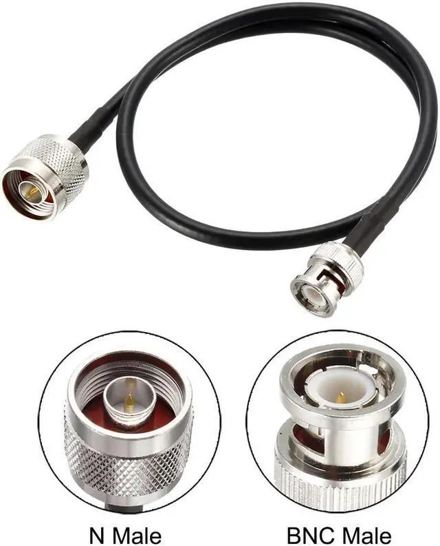 Alt view image 2 of 4 - N Male to BNC Male Coax Cable Low Loss RG58 Coaxial Cable for Ham Radio 20 Inch