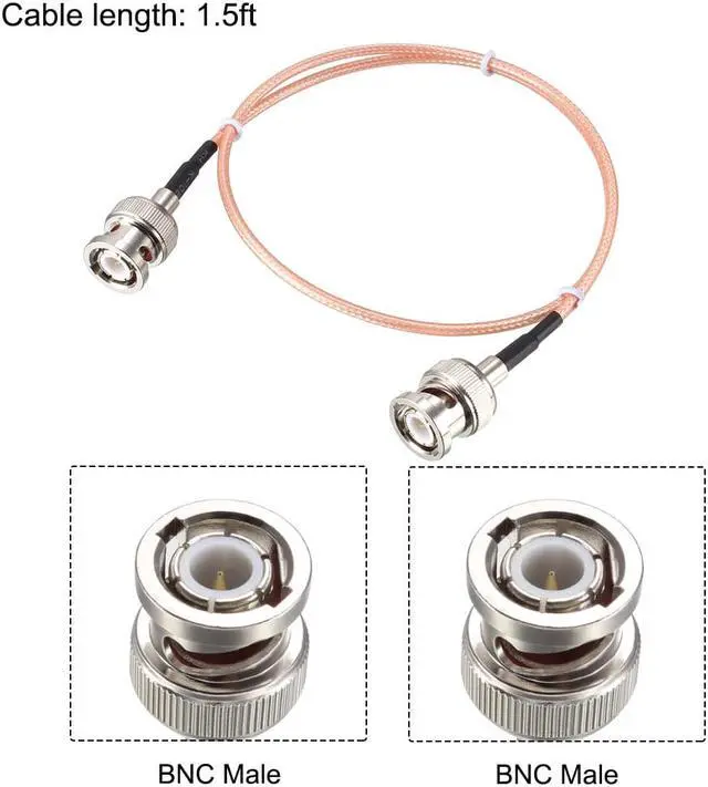 Alt view image 2 of 4 - BNC Male to BNC Male Coax Cable RG316 Low Loss RF Coaxial Cable 50 ohm 1.5 ft