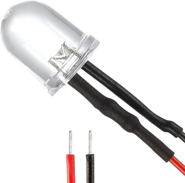 Alt view image 9 of 10 - Prewired LED Light , DC 3-5V 20mA - 5mm Emerald-Green Pre-Wired Bulb Lamp ( 10PCS )