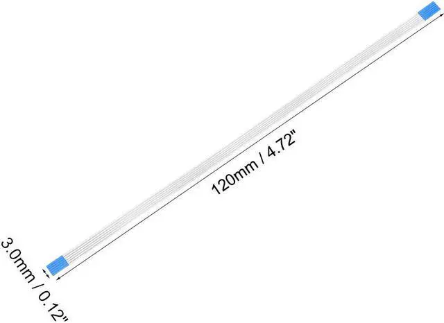 Alt view image 3 of 4 - Flexible Flat Cable, 5 Pins 0.5mm Pitch 120mm FPC FFC Flexible Ribbon Cable for LCD TV Car Audio DVD Player Laptop 10Pcs (A Type)