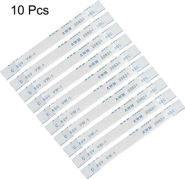Alt view image 2 of 4 - Flexible Flat Cable, 10 Pins 0.5mm Pitch 60mm FPC FFC Flexible Ribbon Cable for LCD TV Car Audio DVD Player Laptop 10Pcs (A Type)