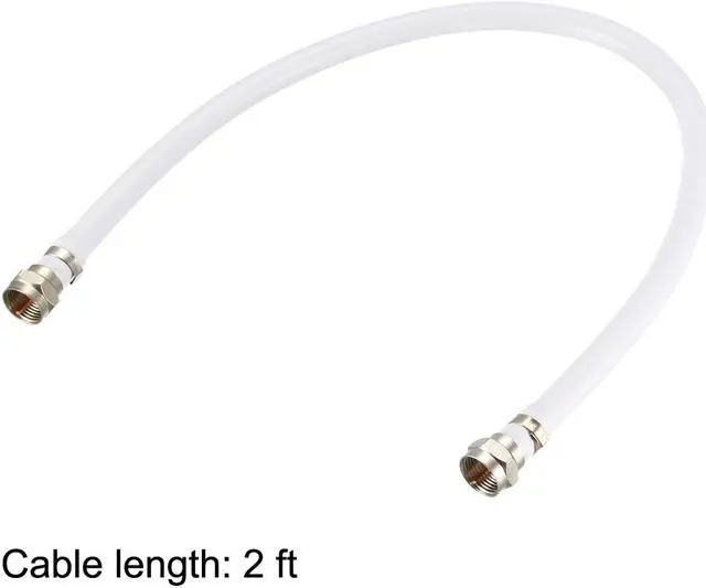 Alt view image 4 of 4 - RG6 Coaxial Cable With F Type Male to F Type Male Connectors 2 ft